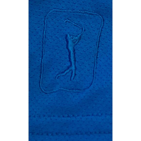 PGA Tour Airflux Mens Golf Shirt Blue Short Sleeve 3 Button Polo Style Size XXL - Picture 4 of 10